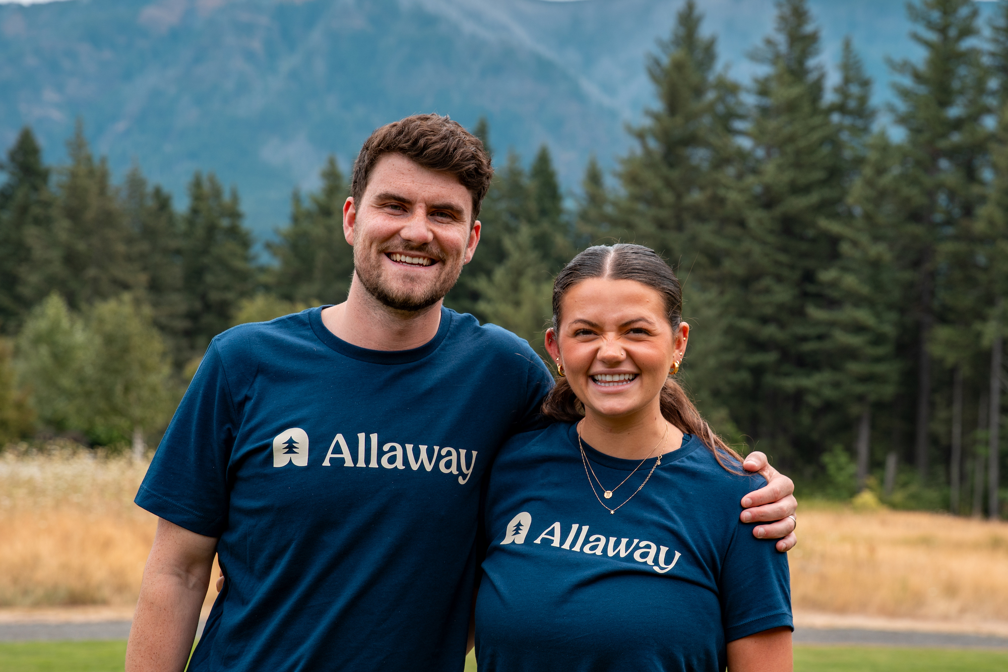 The Allaway Event Planners. The Team smile for a photo during an offsite.